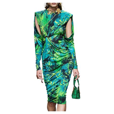 costume versace verde|green jungle versace dress.